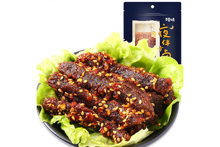 BAICAOWEI SPICY BEEF JERKY 100G